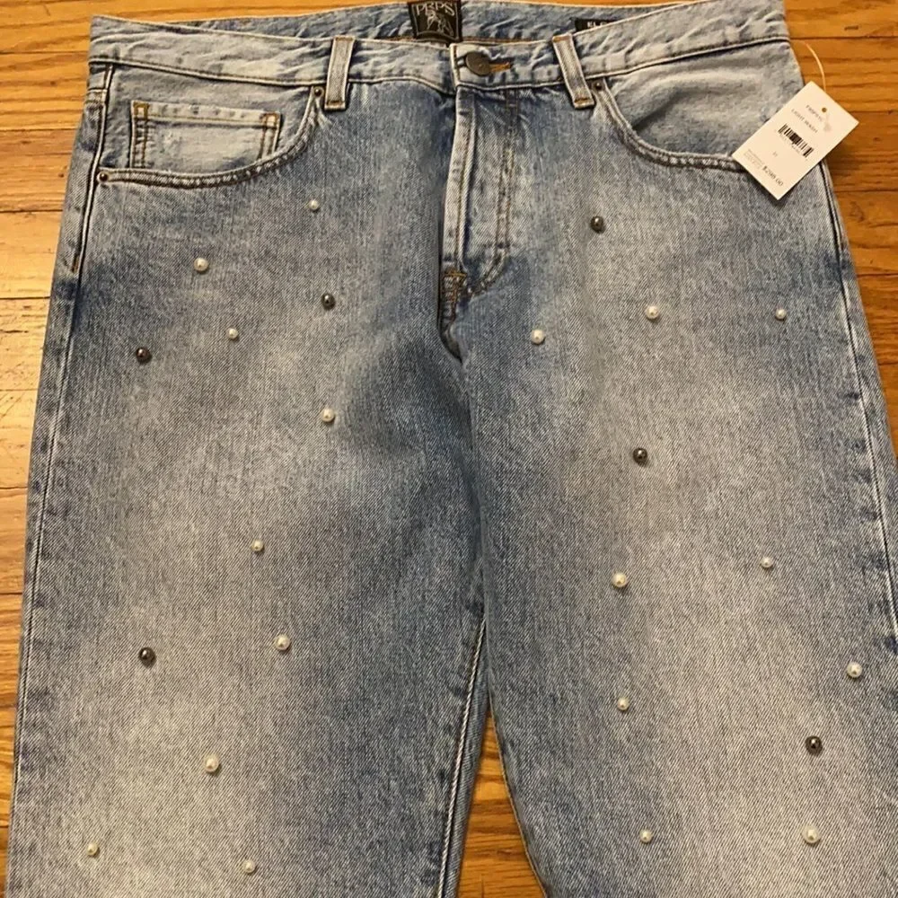 ‎PRPS El Camino Tapered Boyfriend Jeans with Pearl